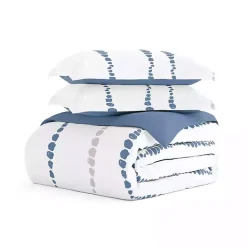 Outlet Kirklands Home Navy Dots Reversible 3-pc. King Duvet Cover Set