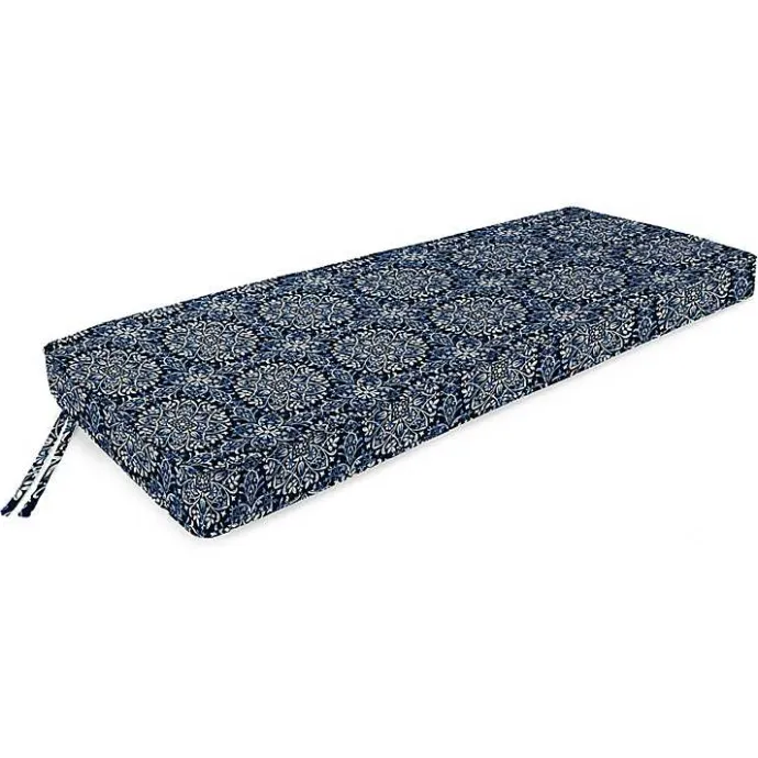 New Kirklands Home Navy Dresden Outdoor Settee Cushion Blue
