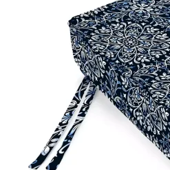 New Kirklands Home Navy Dresden Outdoor Settee Cushion Blue