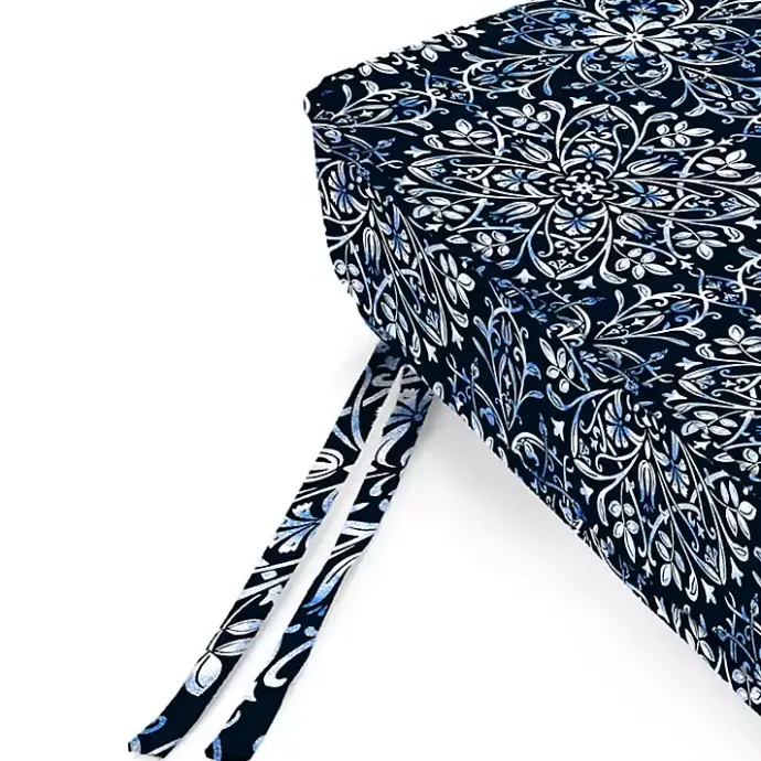 New Kirklands Home Navy Dresden Outdoor Settee Cushion Blue