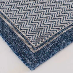 Kirklands Home Navy Dunedin Indoor/Outdoor Area Rug, 7x9 Blue