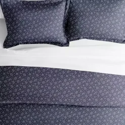 Outlet Kirklands Home Navy Elegant Floral 3-pc. Queen Duvet Cover Set Blue