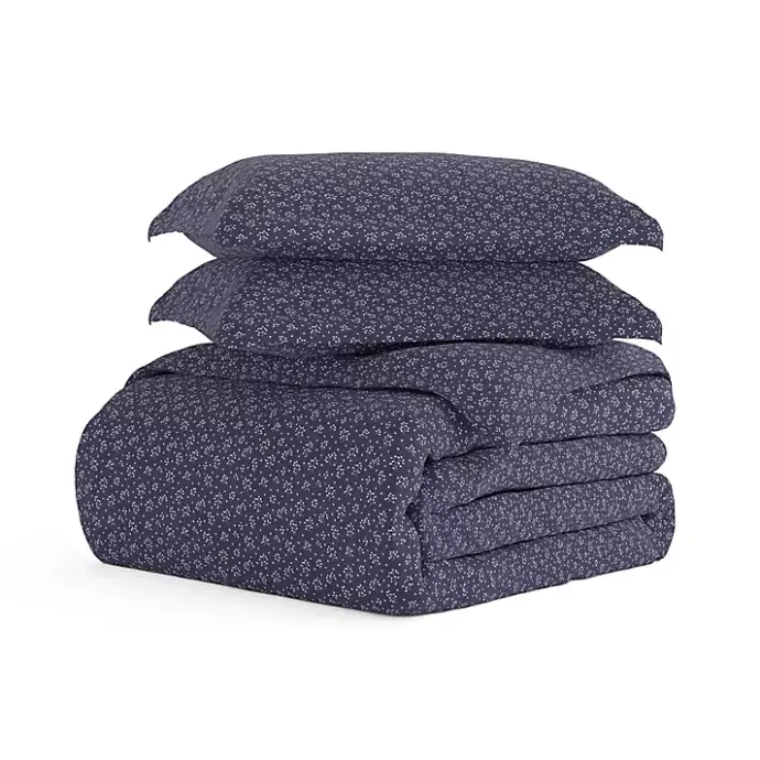Hot Kirklands Home Navy Elegant Floral 2-pc. Twin Duvet Cover Set Blue