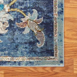 Outlet Kirklands Home Navy Faded Floral Area Rug, 2x9