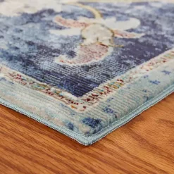 Online Kirklands Home Navy Faded Floral Area Rug, 5x8