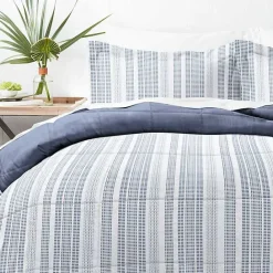 Kirklands Home Navy Farmhouse Dreams Queen 3-pc. Comforter Set