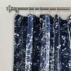 Hot Kirklands Home Navy Forest Curtain Panel Set, 95 in. Blue