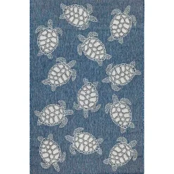 Hot Kirklands Home Navy Harrison Turtle Indoor/Outdoor Area Rug, 7x9 Blue