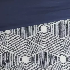 Clearance Kirklands Home Navy Jacquard 3-pc. California King Comforter Set