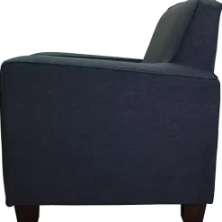 New Kirklands Home Navy Johnston Upholstered Accent Chair Blue