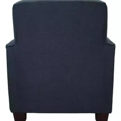 New Kirklands Home Navy Johnston Upholstered Accent Chair Blue