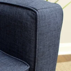 New Kirklands Home Navy Johnston Upholstered Accent Chair Blue