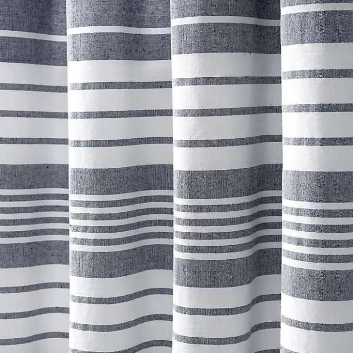 New Kirklands Home Navy Nantucket Fringe Curtain Panel Set, 84 in.