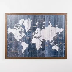 New Kirklands Home Navy Old World Map Framed Art Print
