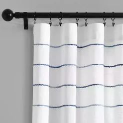 New Kirklands Home Navy Ombre Stripe Curtain Panel Set, 84 in.