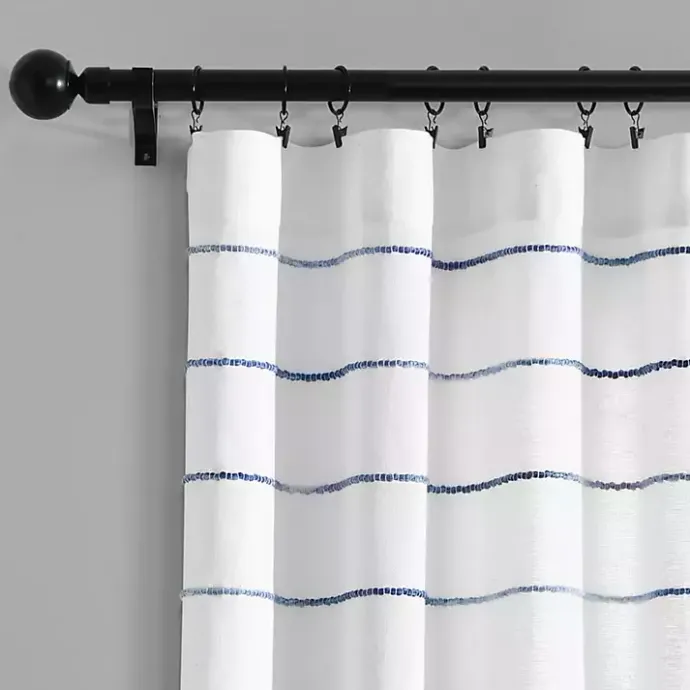 New Kirklands Home Navy Ombre Stripe Curtain Panel Set, 84 in.