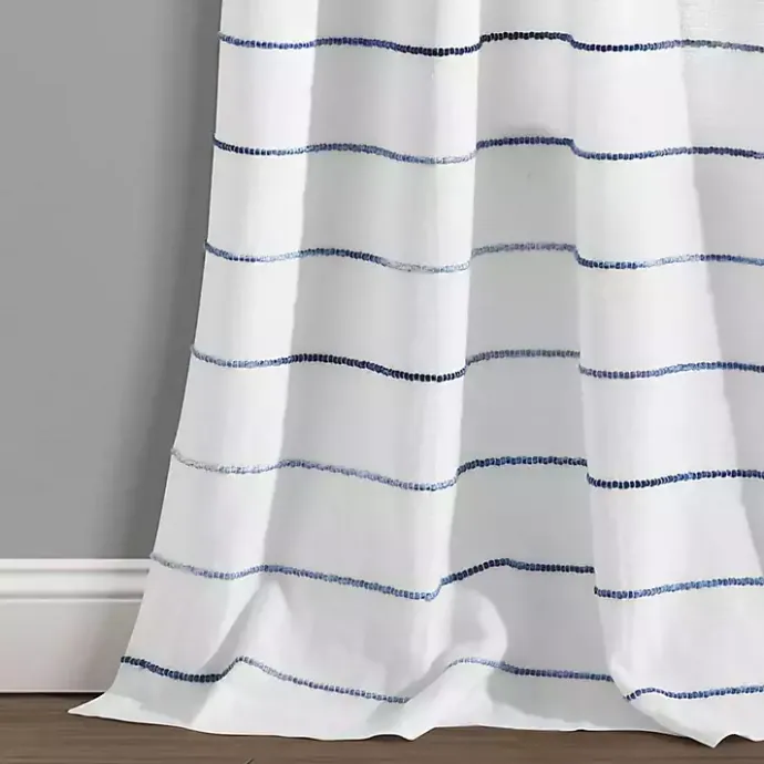 New Kirklands Home Navy Ombre Stripe Curtain Panel Set, 84 in.