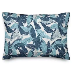 Best Kirklands Home Navy Palm Outdoor Accent Pillow Blue