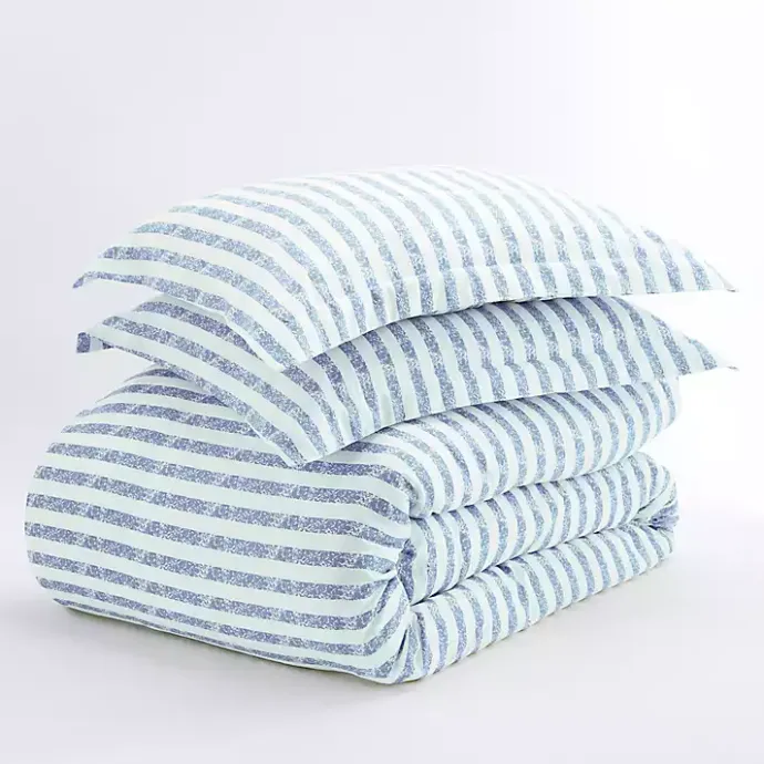 Online Kirklands Home Navy Rugged Stripes Puffed 3-pc. Queen Duvet Set