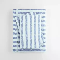 Online Kirklands Home Navy Rugged Stripes Puffed 3-pc. Queen Duvet Set