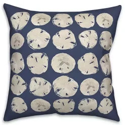 Hot Kirklands Home Navy Sand Dollar Outdoor Throw Pillow