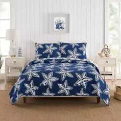 Outlet Kirklands Home Navy Sea Star 2-pc. Twin Quilt Set