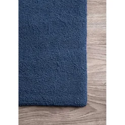 New Kirklands Home Navy Starfish Hooked Indoor/Outdoor Area Rug, 7x9