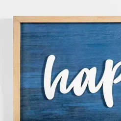 Kirklands Home Navy This is Our Happy Place Wall Plaque