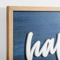 Kirklands Home Navy This is Our Happy Place Wall Plaque