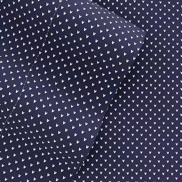 Online Kirklands Home Navy Tiny Hearts 3-pc. Twin Sheet Set Blue