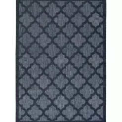 Online Kirklands Home Navy Trellis Indoor/Outdoor Area Rug, 5x7 Blue