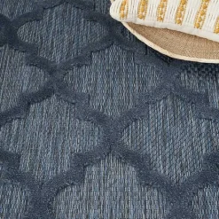 Online Kirklands Home Navy Trellis Indoor/Outdoor Area Rug, 5x7 Blue