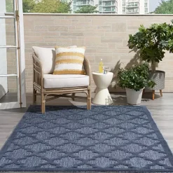 Online Kirklands Home Navy Trellis Indoor/Outdoor Area Rug, 5x7 Blue