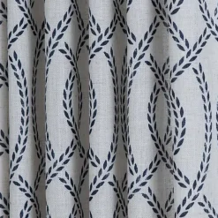 Discount Kirklands Home Navy Trellis Woven Single Curtain Panel, 84 in.