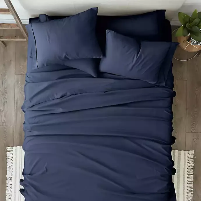 Clearance Kirklands Home Navy Ultra Soft 6-pc. California King Sheet Set Blue
