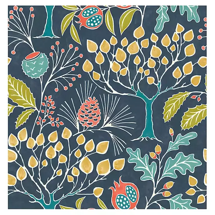 Discount Kirklands Home Navy Vintage Flora Peel & Stick Wallpaper