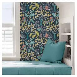 Discount Kirklands Home Navy Vintage Flora Peel & Stick Wallpaper