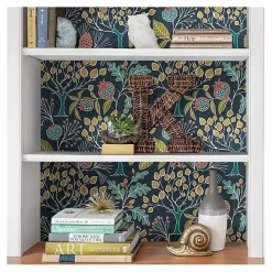 Discount Kirklands Home Navy Vintage Flora Peel & Stick Wallpaper