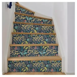 Discount Kirklands Home Navy Vintage Flora Peel & Stick Wallpaper