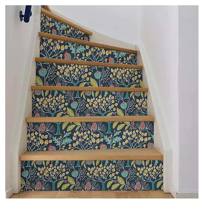 Discount Kirklands Home Navy Vintage Flora Peel & Stick Wallpaper
