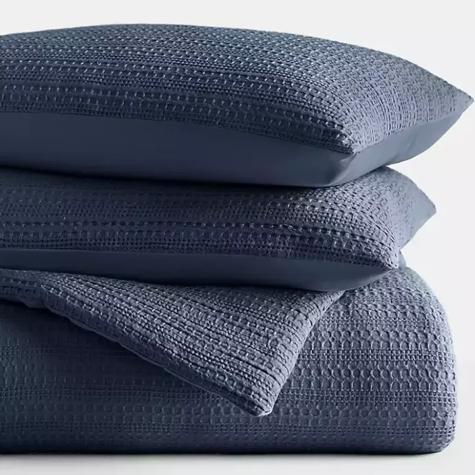 Sale Kirklands Home Navy Waffle Ultra-Soft 3-pc. King Comforter Set Blue
