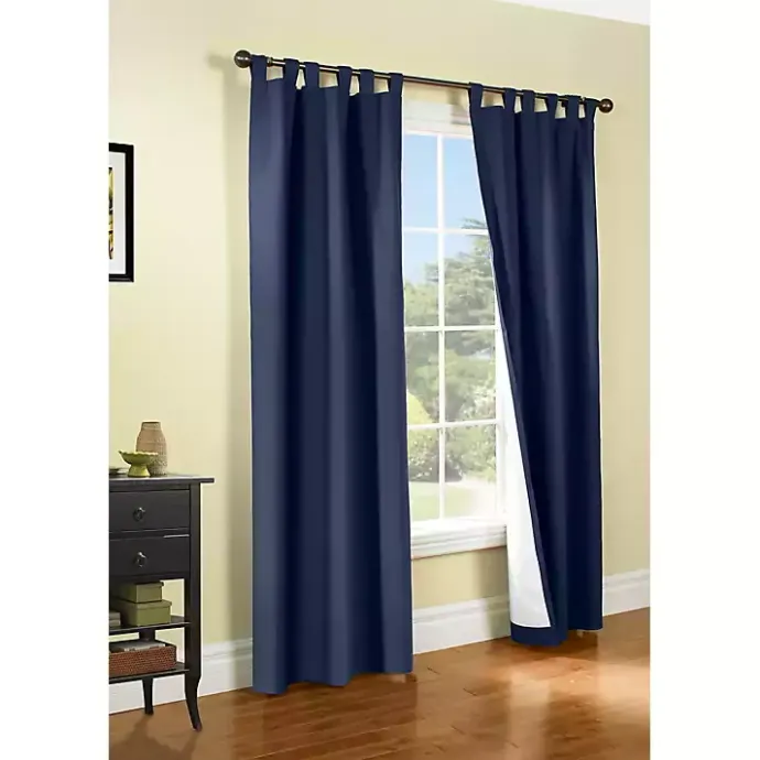 Best Kirklands Home Navy Weathermate Curtain Panel, 72 in Blue