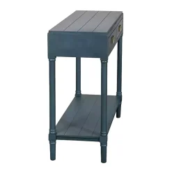 Hot Kirklands Home Navy Wood 2-Drawer Layla Console Table Blue
