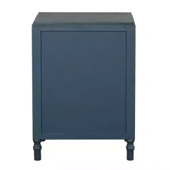 Hot Kirklands Home Navy Wood 3-Drawer Layla Nightstand Blue