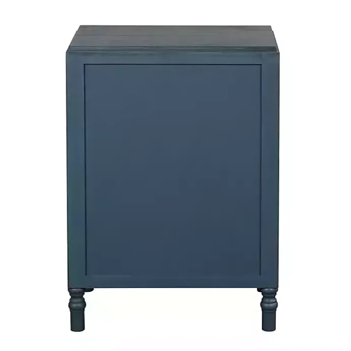 Hot Kirklands Home Navy Wood 3-Drawer Layla Nightstand Blue