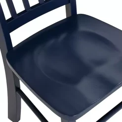 Clearance Kirklands Home Navy Wood Shaker Dining Chairs, Set of 2 Blue