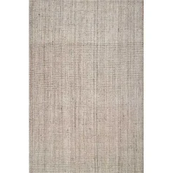 New Kirklands Home Neely Solid Jute Area Rug, 5x8 Tan