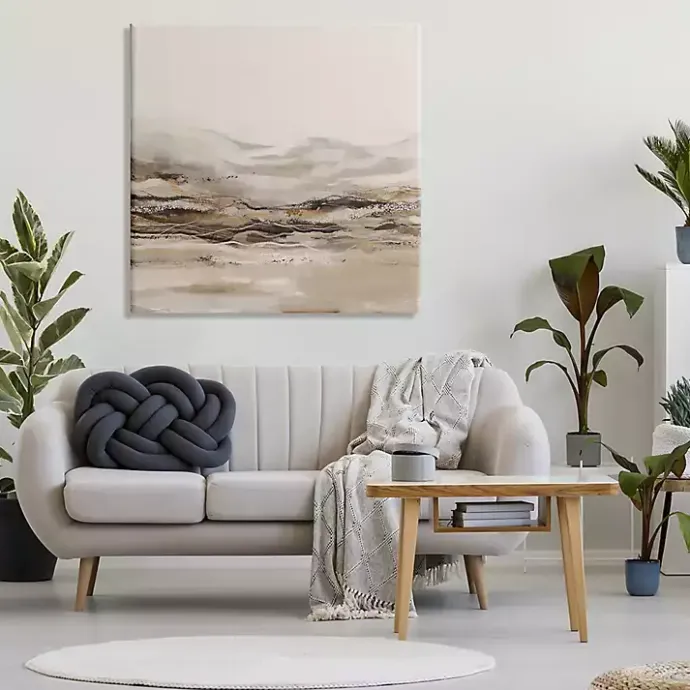 Best Kirklands Home Neutral Abstract Mountains Canvas Art Print