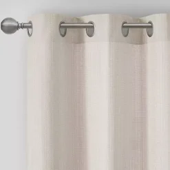Best Kirklands Home Neutral Basketweave Curtain Panel Set, 84 in. Tan
