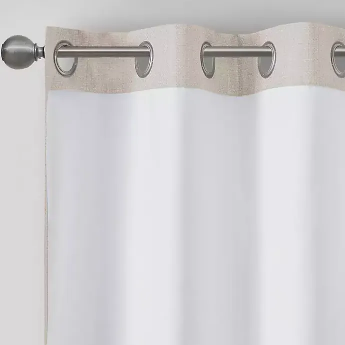 Best Kirklands Home Neutral Basketweave Curtain Panel Set, 84 in. Tan